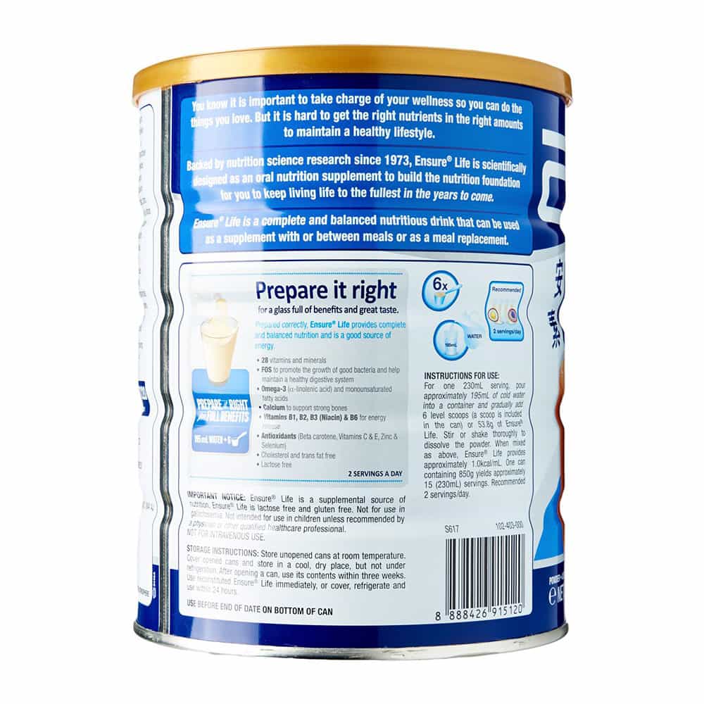 NEW 2019]Sữa bột Ensure hương Vani Úc Ensure Vanilla Powder 850g